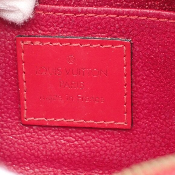 LOUIS VUITTON LV Logo Dauphine PM Pouch Bag Epi Leather Red M48447 02AA006 - Picture 13 of 14